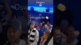 Rangers and Newcastle fans in Oswalds bar  Alan McGregor Testimonial match [upl. by Reitrac708]