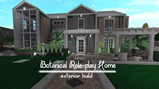 Botanical Roleplay House Exterior Build  Welcome To Bloxburg Speedbuild  Riivv3r [upl. by Mitchael]