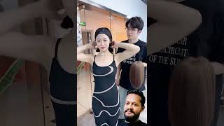 Hoe to put on a wig with straps 😱 wig hairstyle shorts shortvideo viralvideo tiktok [upl. by Anayet852]