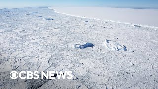 quotMegaquot iceberg releases 152 billion tons of fresh water as it melts into the ocean [upl. by Kirenoj]