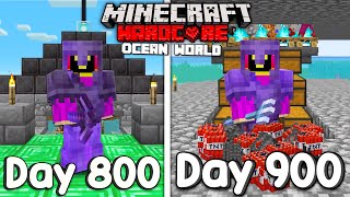 I Survived 900 Days Of Hardcore Minecraft In an Ocean Only World [upl. by Krahling761]