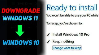 How to Downgrade Windows 11 to 10 Tutorial [upl. by Kasevich]