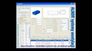Program AlnorCAM  Zestawienia Produkcyjne Kanałów Prostokątnych [upl. by Yramanna]