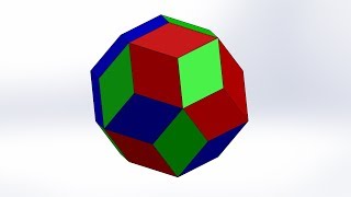 How to make Rhombic Triacontahedron by SolidWorks  3D CAD [upl. by Ymme]