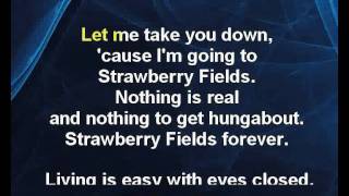 Karaoke klip Strawberry fields forever  Beatles [upl. by Nnalatsyrc]