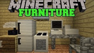 Minecraft FURNITURE MOD COMPUTER TV FRIDGE OVEN COUCH amp MORE Mod Showcase [upl. by Sammer]