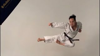 Yoko Tobi Geri Jumping kick by Sensei Katsu TJ Shuhari Karate [upl. by Yecniuq]