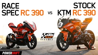 Can the stock KTM RC 390 beat a racespec RC 390 ftEmmanuel Jebraj  KTM Cup Season 2  PowerDrift [upl. by Anrev]