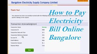 How to Pay Electricity Bill Online Bangalore [upl. by Onia636]