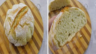 Domasen leb kako od furna NE SE MESI samo se meshat sostojkite  Homemade bread  Домашен леб [upl. by Bethina834]