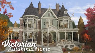 Bloxburg Victorian Autumnal Home  Exterior Speedbuild  Roblox Bloxburg [upl. by Dorian]