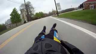 street luge wreck crash jumonville hillGPS 68mph [upl. by Ajed104]