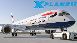 XPLANE 11  A3501000 BRITISH LONDON HEATHROWMADRID [upl. by Wernda119]