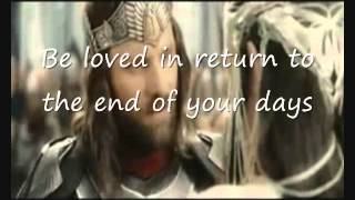 Aragorn´s Sleepsong letra [upl. by Ecirbaf]