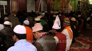 Muslims perform Namaz at Nizamuddin Dargah  Milad unNabi celebrations Delhi [upl. by Epillihp]