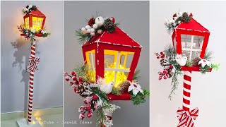 Haz Tu Farol Navideño de Forma económica  Manualidades Navideños Para Vender  Adornos Navideños 🎄 [upl. by Kimitri]