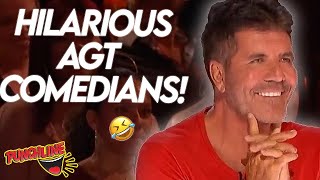 FUNNIEST Americas Got Talent Comedians That Made Simon Cowell Laugh [upl. by Ernald]