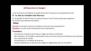 Finances Publiques 5 le processus budgétaire la phase délaboration1 [upl. by Aiynat285]