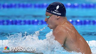 Leon Marchand concludes a DOUBLE GOLD day with 200m breaststroke win  Paris Olympics [upl. by Poliard]