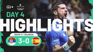 Highlights Spain v Serbia  Davis Cup 2023 [upl. by Kamillah250]