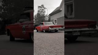 Beercar Pilsnerbil  V8 straight pipe sound  coldstart amp revs Buick 1961 401 Nailhead Sweden [upl. by Aerahs]