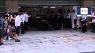 F1 2014 Abu Dhabi Test  El nuevo McLarenHonda sale del box por primera vez [upl. by Ahders]