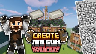 Minecraft Hardcoreda CREATE Modunda SINIRSIZ DEMİR FABRİKASI Yaptım [upl. by Olpe]