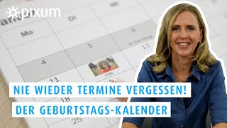 So gestaltest du einen Geburtstagskalender mit deinen liebsten Fotos  Pixum Tutorials [upl. by Bonacci822]