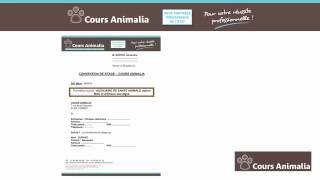 La convention de stage Cours Animalia [upl. by Ahseiat]