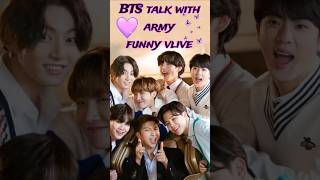 BTS talk with army funny vlive 😂😂 BTS funny Hindi dubbing shorts trending bts [upl. by Whyte481]