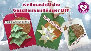 Geschenkanhänger basteln für Weihnachten [upl. by Acimak456]