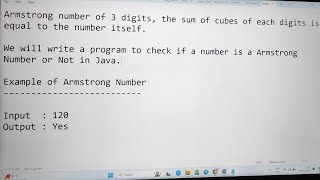 Armstrong Number in Java [upl. by Hotchkiss]