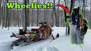 2023 Skidoo Freeride 146 Wheelies and Hillclimbs [upl. by Aiduan]