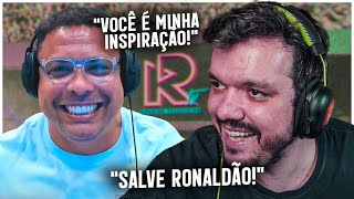 RONALDO FENÔMENO É SURPREENDIDO AO VIVO PELO GAULES  Cortes RonaldoTV [upl. by Anad525]