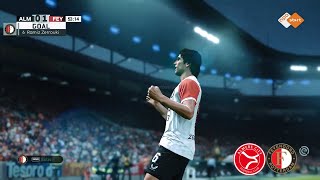 Almere City v Feyenoord Highlights  Eredivisie 202324  PES 21 [upl. by Cartwell]