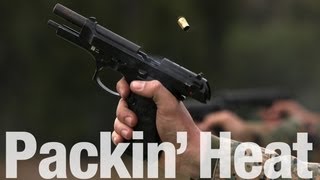 Marine Fires 9mm Pistol in Slow Motion [upl. by Kenwrick]