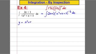 Integration 6  By Inspection C4 Maths ALevel [upl. by Herold]