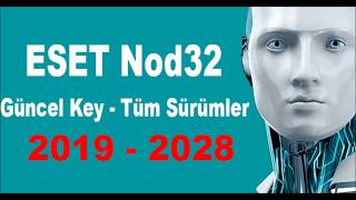 NOD32 Güncel Key 2019  2028 [upl. by Stich]