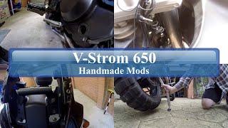 V Strom 650 hand made mods [upl. by Irvin144]