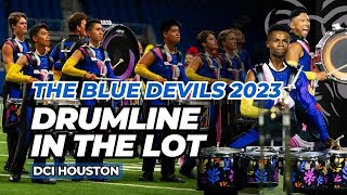 The Blue Devils 2023 Drumline  In the Lot  DCI Houston [upl. by Yokoyama]