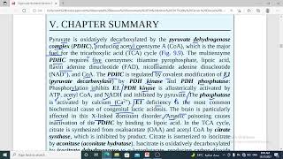 155 Tricarboxylic acid cycle and pyruvate dehydrogenase chapter summary [upl. by Nalo]