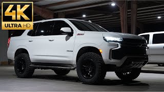 2022 Tahoe z71 on 35quot Lift 29560 Tires and 20quot Fuel Rebel Wheels  4K [upl. by Chadwick]