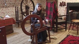 How To Spin Yarn On A Spinning Wheel [upl. by Erapsag965]