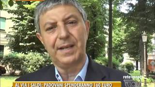 TG PADOVA 02072016  AL VIA I SALDI PADOVANI SPENDERANNO I MEDIA 160 EURO [upl. by Avon857]