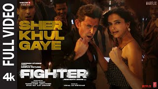 FIGHTER Sher Khul Gaye Full Video Hrithik Deepika VishalSheykhar Benny Shilpa Kumaar [upl. by Hannahc]