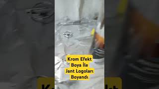 Krom efekt boya ile jant logoları nasıl olmuş otomobil jant boya [upl. by Nonnahs]