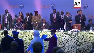 Kenyatta Abe arrive for development conference [upl. by Nyrual500]