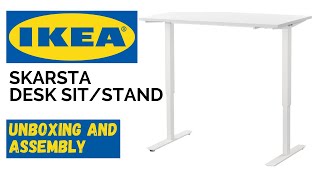 IKEA Skarsta Height Adjustable Desk Unboxing and detailed Assembly [upl. by Trici]