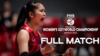 THA🇹🇭 vs JPN🇯🇵  Full Match  Womens U21 World Championship  Lèon [upl. by Rojam918]