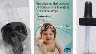 Criticold PLUS  Drops Phenylephrine Hydrochloride Chlorpheniramine Maleate amp Paracetamol Drops [upl. by Nunci]